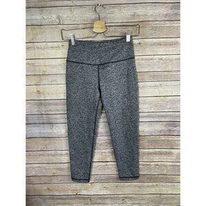 Victoria Secret VSX Sport XS Space Dyed Gray Leggings Cropped Compression Active